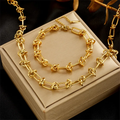 Set acero inoxidable color oro o color silver